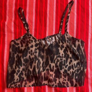 Leopard Print Cropped Tank